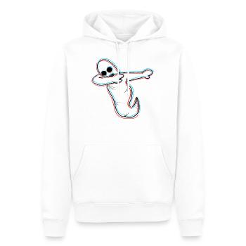 dabbing ghost Halloween - Men’s Premium Organic Hoodie - white - Front - Nico (187cm)