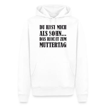 Mutter Geschenk Muttertag lustige Mom Spruch Mama - Männer Premium Bio Hoodie - Weiß - Vorne - Nico (187cm)