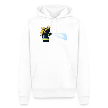 Firefighter with hose - Men’s Premium Organic Hoodie - white - Front - Nico (187cm)