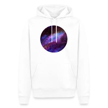 Galaxy Design - Männer Premium Bio Hoodie - Weiß - Vorne - Nico (187cm)