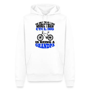 Vélo Grand-père vélo vélo grand-père vélo - Sweat à capuche Premium bio Homme - blanc - Devant - Nico (187cm)
