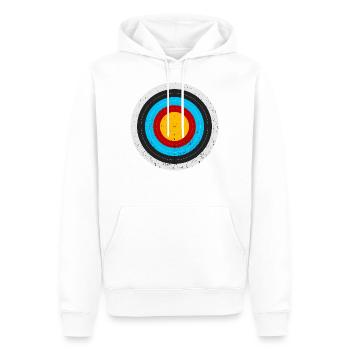 Archer Target Archery - Men’s Premium Organic Hoodie - white - Front - Nico (187cm)