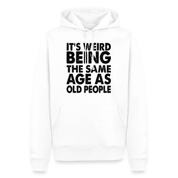It's funny the same age as old people - Men’s Premium Organic Hoodie - white - Front - Nico (187cm)