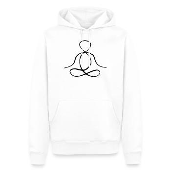Yoga Relax Peace Freedom Sports Rest - Men’s Premium Organic Hoodie - white - Front - Nico (187cm)