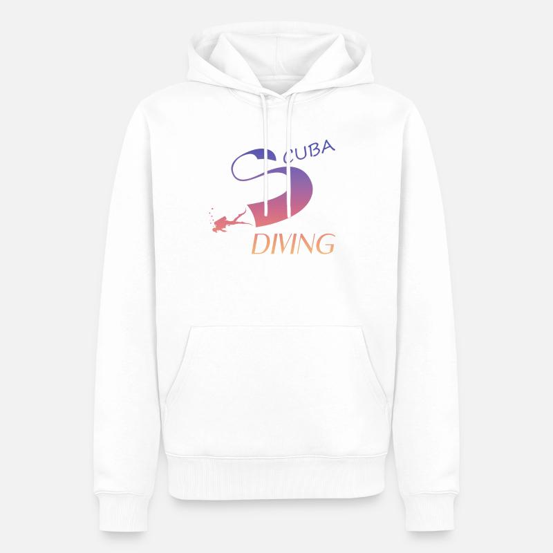 Scuba Diving - Männer Premium Bio Hoodie - Weiß