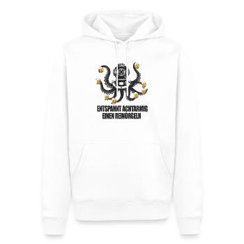 Achtarmig Reinorgeln Octopus Bier Party Sauf - Männer Premium Bio Hoodie - Weiß - Vorne - Nico (187cm)