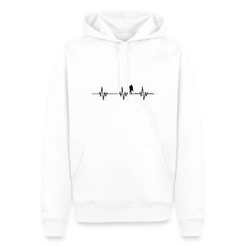 Eishockey - Herzschlag - Männer Premium Bio Hoodie - Weiß - Vorne - Nico (187cm)