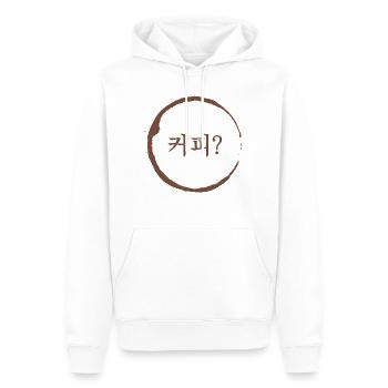Coffee? Korean Flirt - Men’s Premium Organic Hoodie - white - Front - Nico (187cm)
