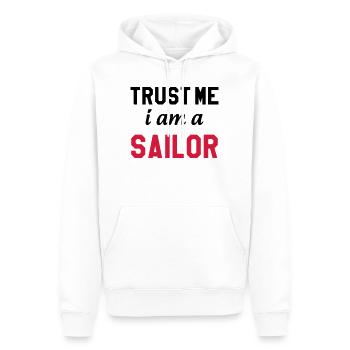 Seemann / Boot / Marine / Meer / Fischer - Männer Premium Bio Hoodie - Weiß - Vorne - Nico (187cm)