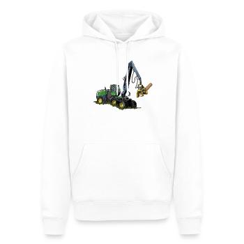 Moissonneuse-batteuse, Moissonneuse-batteuse - Sweat à capuche Premium bio Homme - blanc - Devant - Nico (187cm)