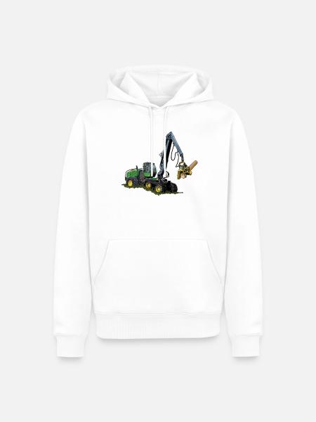 Moissonneuse-batteuse, Moissonneuse-batteuse - Sweat à capuche Premium bio Homme - blanc