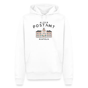 Rinteln, altes Postamt - Männer Premium Bio Hoodie - Weiß - Vorne - Nico (187cm)