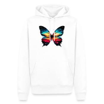 Schmetterling - Männer Premium Bio Hoodie - Weiß - Vorne - Nico (187cm)