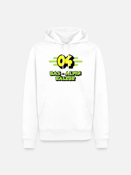 Grumbling Alpine Bottom - Men’s Premium Organic Hoodie - white