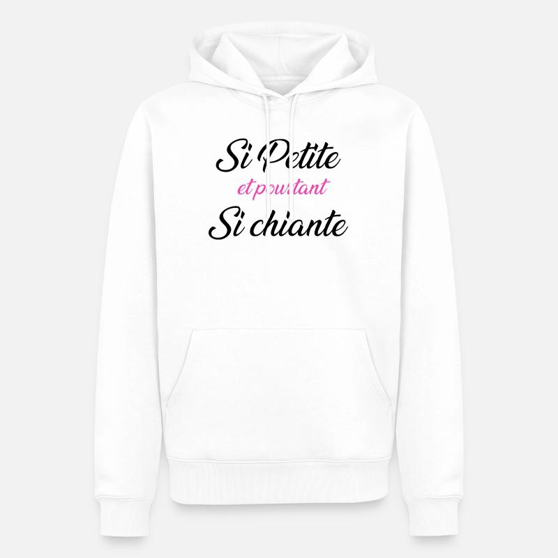 so klein und doch so langweilig - Männer Premium Bio Hoodie - Weiß