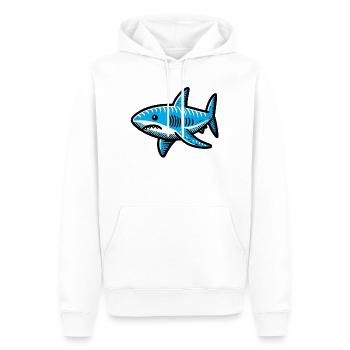Hai - Männer Premium Bio Hoodie - Weiß - Vorne - Nico (187cm)