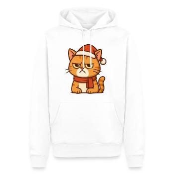 Grummiger Weihnachtskater - Männer Premium Bio Hoodie - Weiß - Vorne - Nico (187cm)