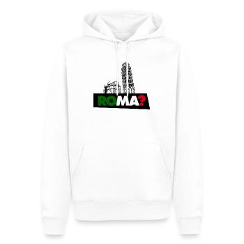 Rom? - Männer Premium Bio Hoodie - Weiß - Vorne - Nico (187cm)