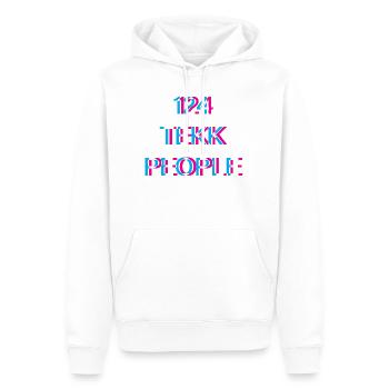 Hardtekk Tekk - Sweat à capuche Premium bio Homme - blanc - Devant - Nico (187cm)