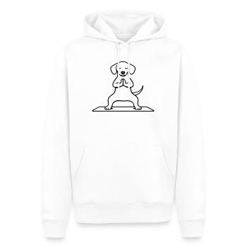 hund horsestance meditation - Männer Premium Bio Hoodie - Weiß - Vorne - Nico (187cm)