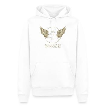 Labrador Angel in Dog Heaven Mourning Farewell - Men’s Premium Organic Hoodie - white - Front - Nico (187cm)