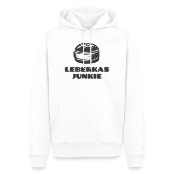 Leberkas Junkie - A dicke Scheim is Pflicht! - Männer Premium Bio Hoodie - Weiß - Vorne - Nico (187cm)