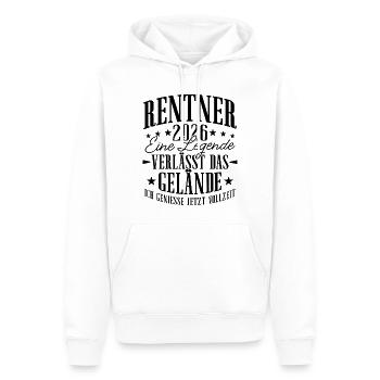 Rentner 2026 Rente Ruhestand Geschenk - Männer Premium Bio Hoodie - Weiß - Vorne - Nico (187cm)
