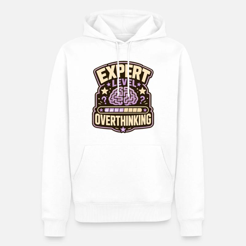Sur-réflexion au niveau expert - Sweat à capuche Premium bio Homme - blanc