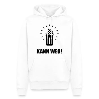 Kann Weg! (Gegen Rechts, Nie Wieder, Politik / B) - Männer Premium Bio Hoodie - Weiß - Vorne - Nico (187cm)