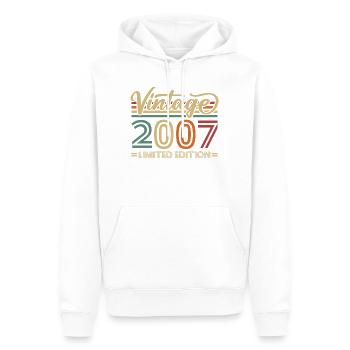 Vintage 2007 Limited Edition Geburtstag Retro - Männer Premium Bio Hoodie - Weiß - Vorne - Nico (187cm)