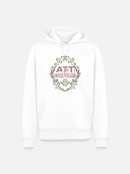 Jugendstil - Männer Premium Bio Hoodie - Weiß