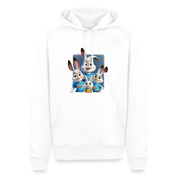 Cartoon Cartoon Family Happy - Sweat à capuche Premium bio Homme - blanc - Devant - Nico (187cm)
