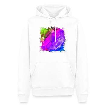Hip Hop Rap DJ - Sweat à capuche Premium bio Homme - blanc - Devant - Nico (187cm)