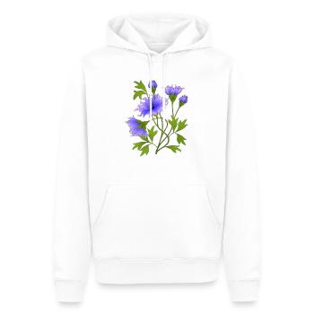 Fleurs - Sweat à capuche Premium bio Homme - blanc - Devant - Nico (187cm)
