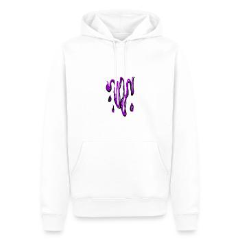 Dripping Purple Design - Sweat à capuche Premium bio Homme - blanc - Devant - Nico (187cm)