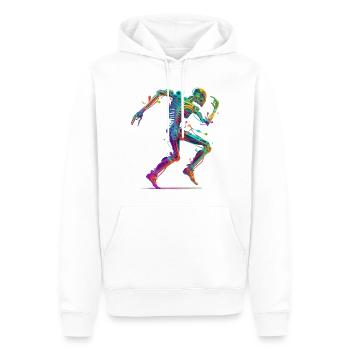 Dancing robot in motion - Men’s Premium Organic Hoodie - white - Front - Nico (187cm)