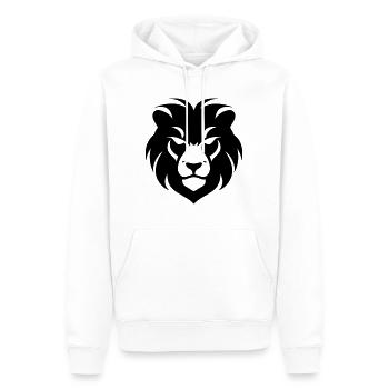 Felin jungle tête de lion - Sweat à capuche Premium bio Homme - blanc - Devant - Nico (187cm)