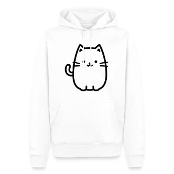 Katze - Männer Premium Bio Hoodie - Weiß - Vorne - Nico (187cm)
