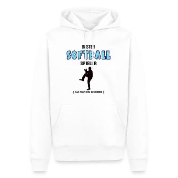 Softball Spieler Bester Softballer Geburtstag - Männer Premium Bio Hoodie - Weiß - Vorne - Nico (187cm)