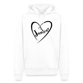 Janka Name Vorname im Herzrahmen - Männer Premium Bio Hoodie - Weiß - Vorne - Nico (187cm)