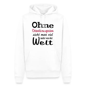lustige Sprüche Urlaub Orientierungssinn Frauen - Männer Premium Bio Hoodie - Weiß - Vorne - Nico (187cm)