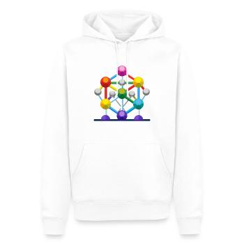 Atomium - Männer Premium Bio Hoodie - Weiß - Vorne - Nico (187cm)