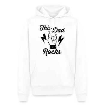 Ce papa est génial - Sweat à capuche Premium bio Homme - blanc - Devant - Nico (187cm)