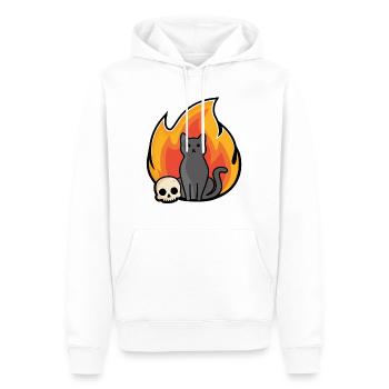 Schnurr-Gatory - Männer Premium Bio Hoodie - Weiß - Vorne - Nico (187cm)