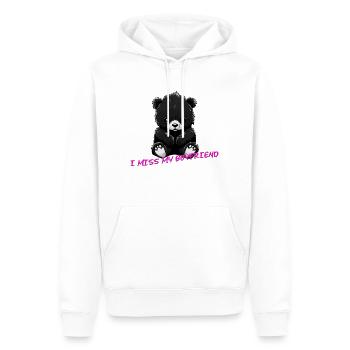 Je manque mon petit ami doux ours en peluche amour - Sweat à capuche Premium bio Homme - blanc - Devant - Nico (187cm)