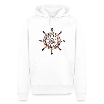 Schrauben-Steuerrad (rostbraun) - Männer Premium Bio Hoodie - Weiß - Vorne - Nico (187cm)