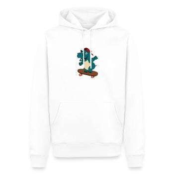 Kids skating Hippo - Men’s Premium Organic Hoodie - white - Front - Nico (187cm)
