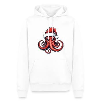 Oktopus Krake Weihnachten Porträt Xmas - Männer Premium Bio Hoodie - Weiß - Vorne - Nico (187cm)