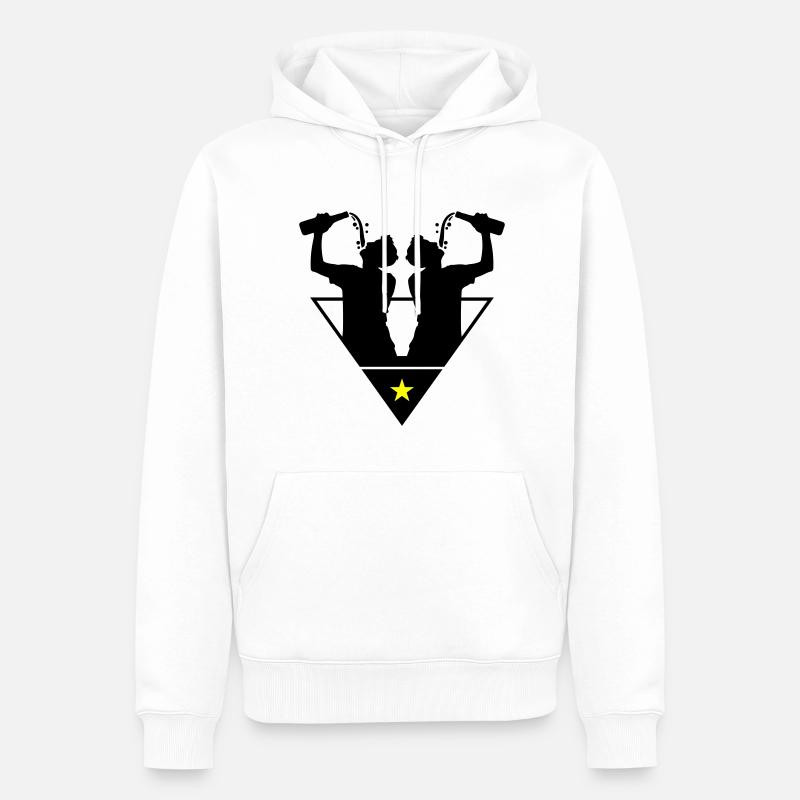 Bouteille de l’équipe Drinker - Sweat à capuche Premium bio Homme - blanc