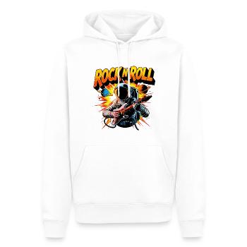 Rock’n’Roll Rétro Guitariste Electrique Astronaute - Sweat à capuche Premium bio Homme - blanc - Devant - Nico (187cm)